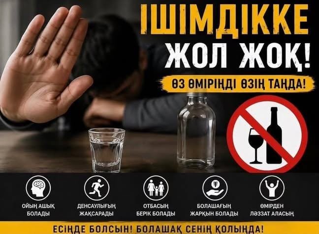 Ішімдік – адамның денсаулығына, отбасына және қоғамға кері әсерін тигізетін зиянды әдет.
