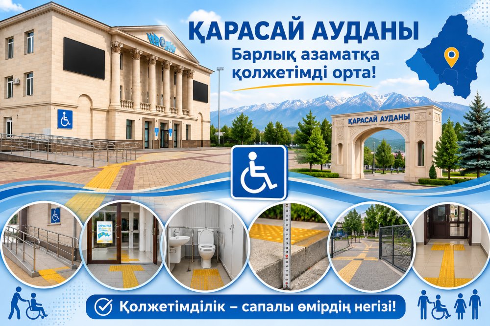 Қарасай ауданында мемлекеттік бақылау нәтижесінде қолжетімділік талаптарының бұзылғаны анықталды