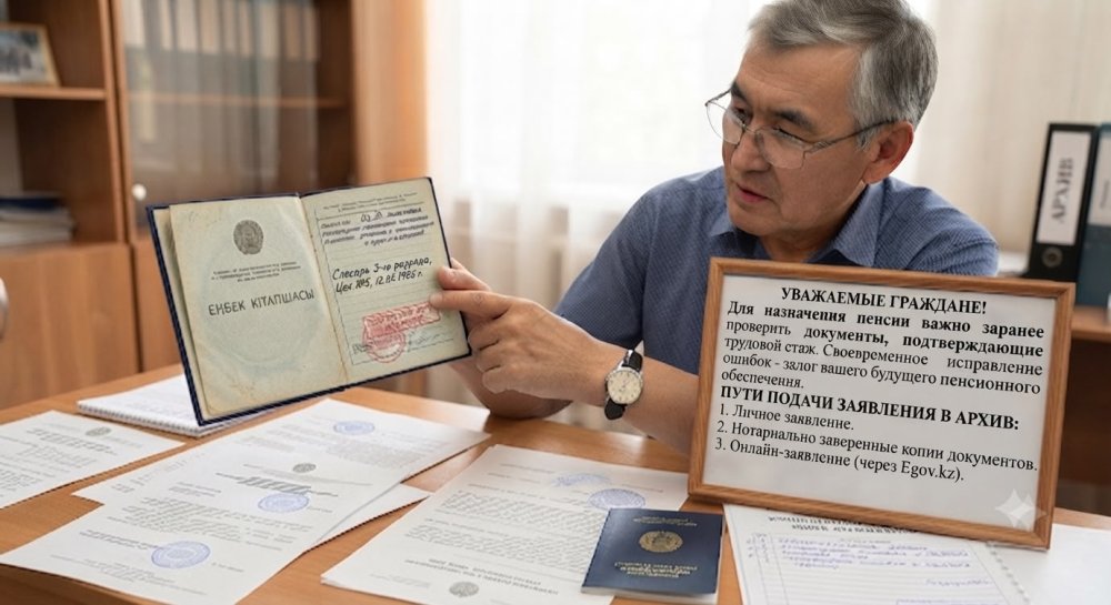 Еңбек кітапшасында қате болса: қызметкер еңбек өтілін зейнетақы тағайындау үшін қалай растай алады?