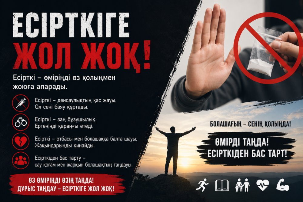 Есірткіге жол жоқ!