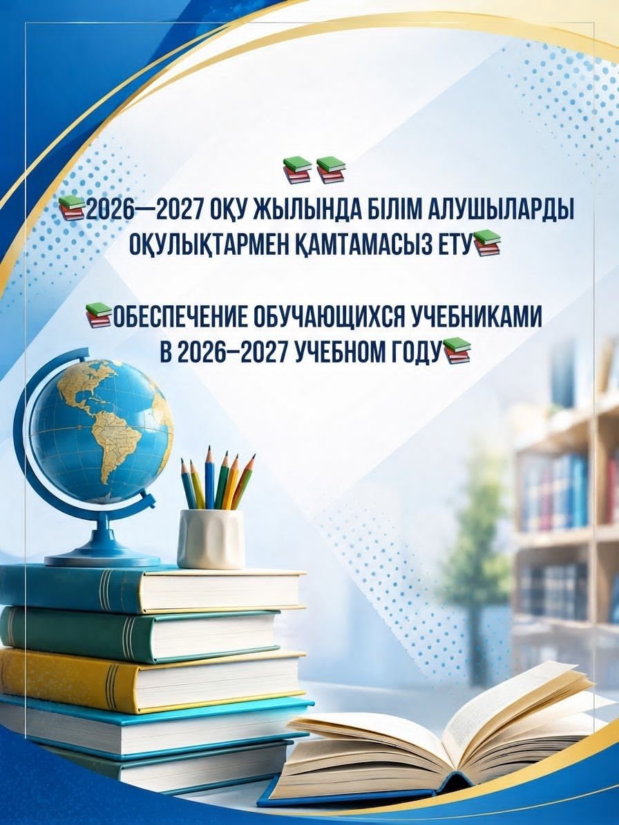 📚2026–2027 оқу жылында білім алушыларды оқулықтармен қамтамасыз ету📚