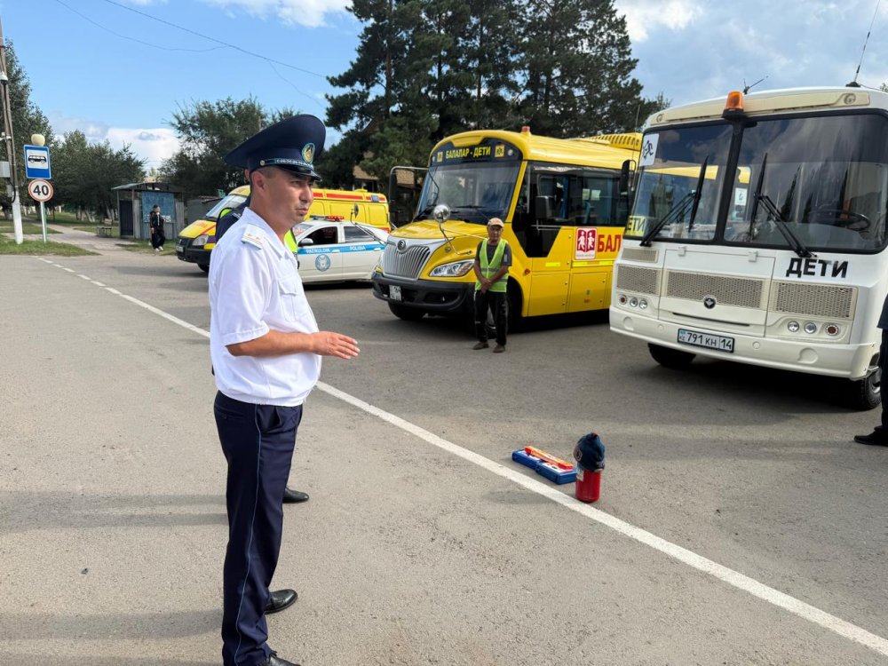 ЖЕЛЕЗІН АУДАНЫНДА МЕКТЕП АВТОБУСЫНА ТЕКСЕРУ ЖҮРГІЗІЛДІ