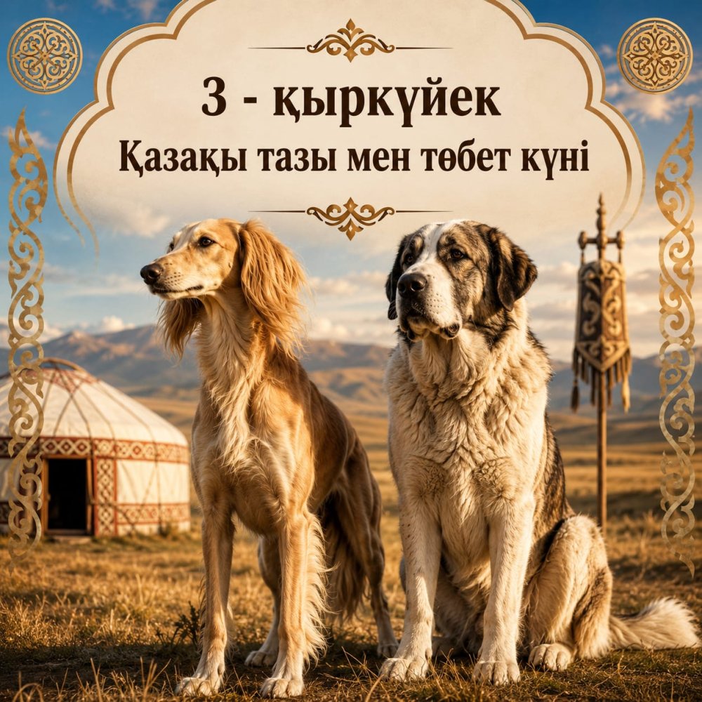 3- қыркүйек — Қазақ тазы мен төбет күні