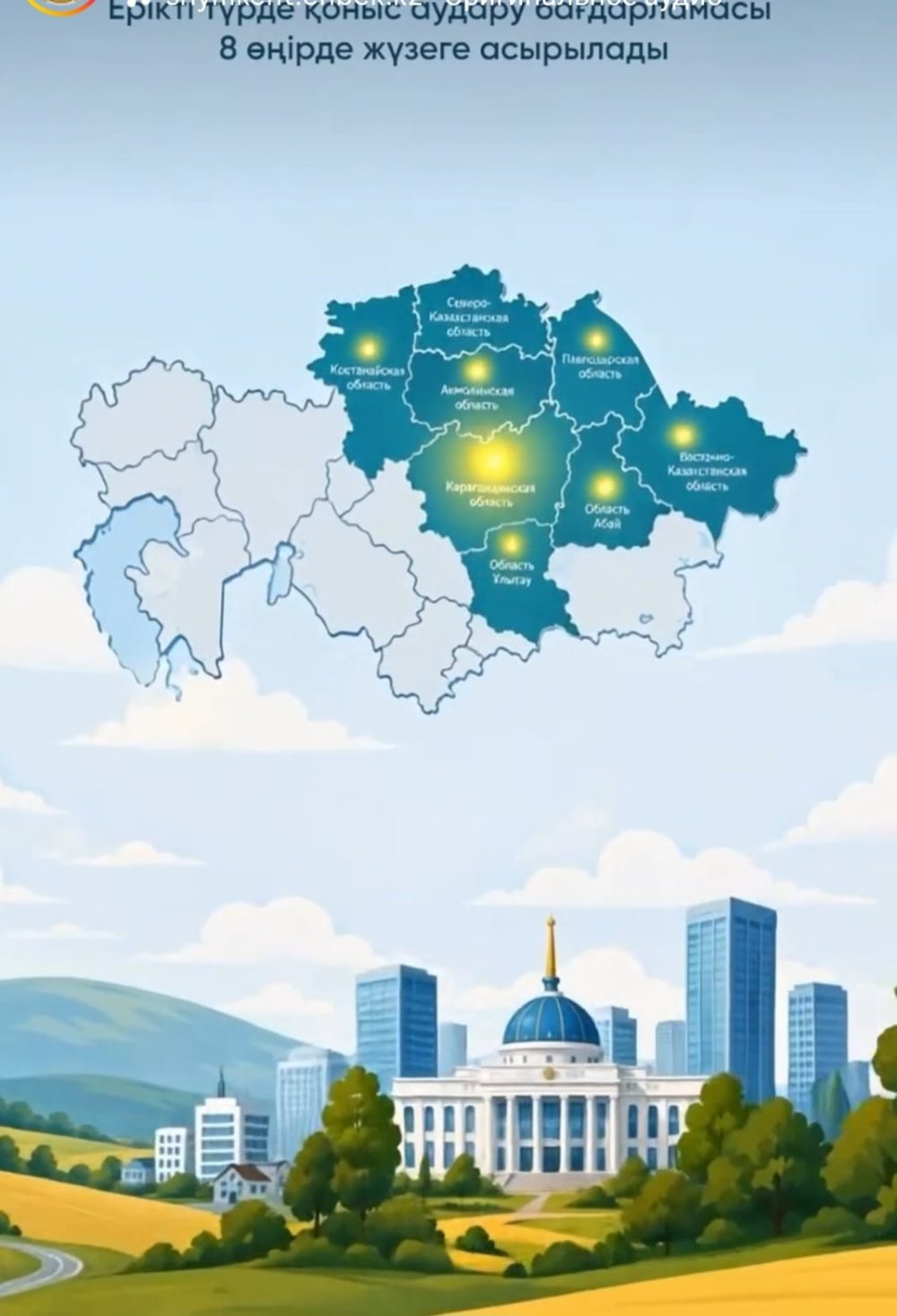 Ерікті қоныс аудару бағдарламасы қазақстандықтарға тұрғылықты жерін ауыстырып, жаңа өңірден жұмыс тауып, сол жерде орнығып кетуге мүмкіндік береді.