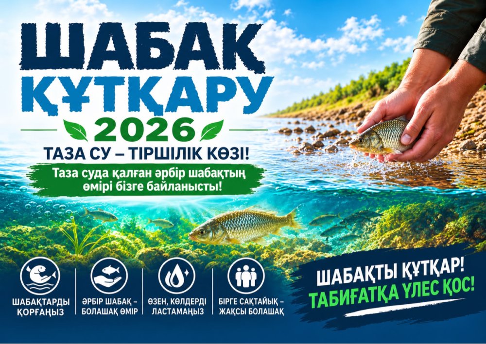 Шиелі ауданында балық шабақтарын құтқару жұмыстары жүргізілді