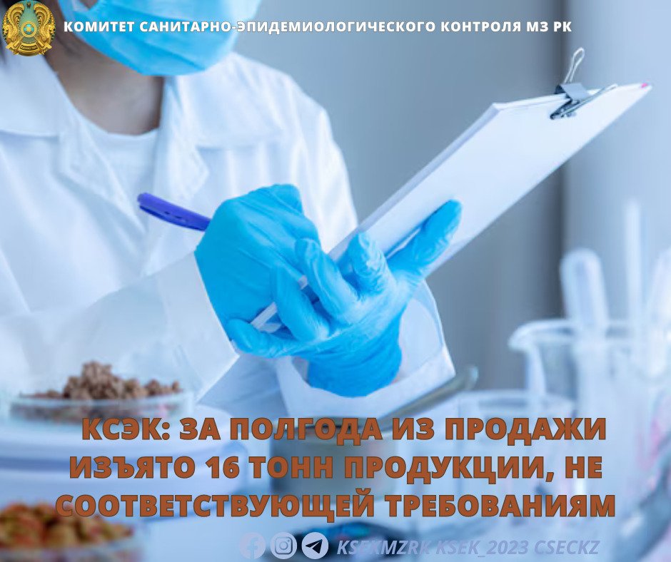 КСЭК: за полгода из продажи изъято 16 тонн продукции, не соответствующей требованиям
