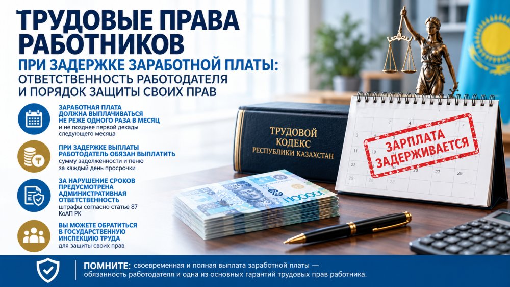 🔹Трудовые права работников при задержке заработной платы: ответственность работодателя и порядок защиты своих прав