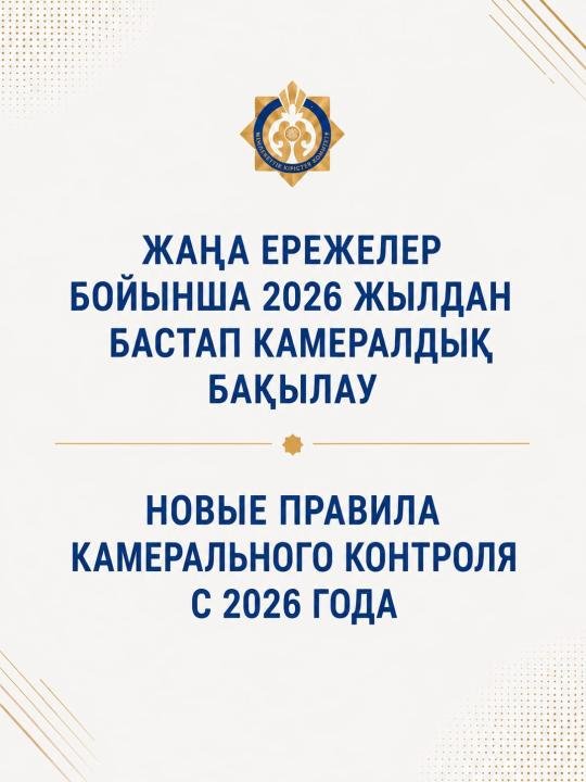 Камеральный контроль по новым правилам с 2026 года