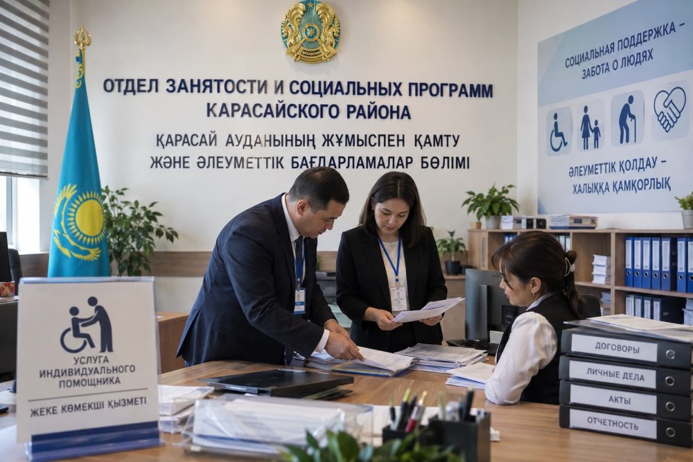 В Карасайском районе выявлены нарушения требований законодательства при предоставлении услуги индивидуального помощника.