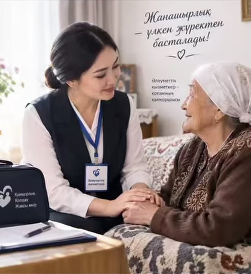 Социальный работник Матайского сельского округа Сулейменова Светлана, видеоролик об оказании помощи пожилым людям