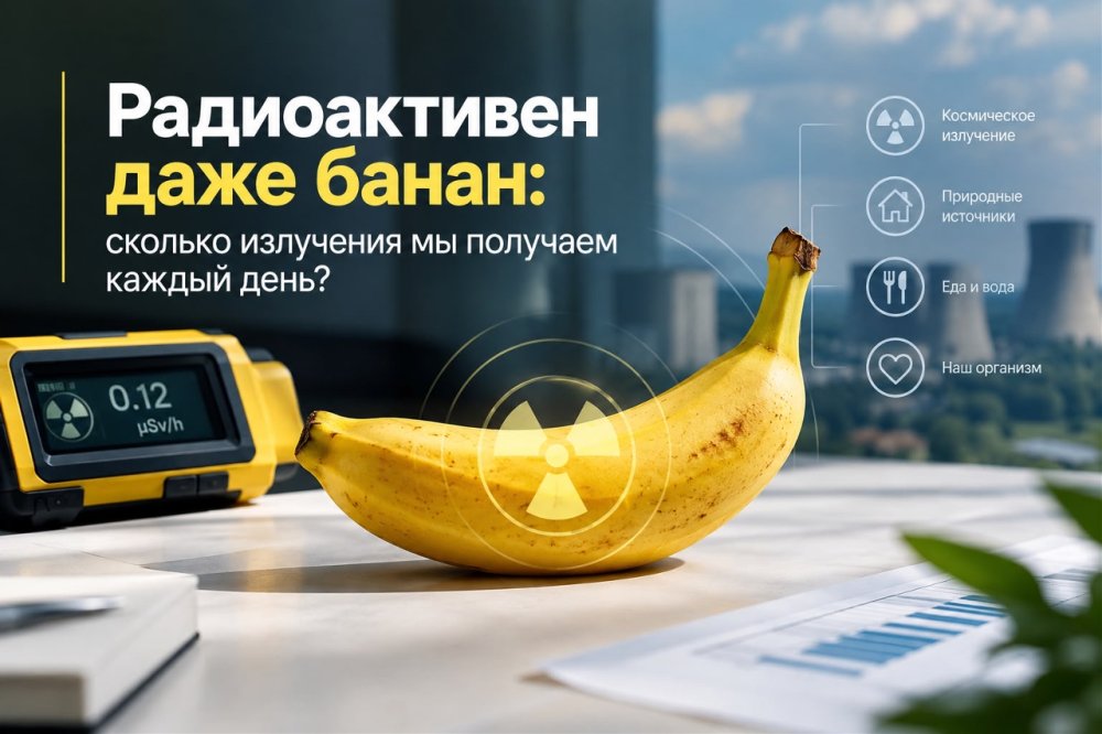 Радиоактивен даже банан: сколько излучения мы получаем каждый день?