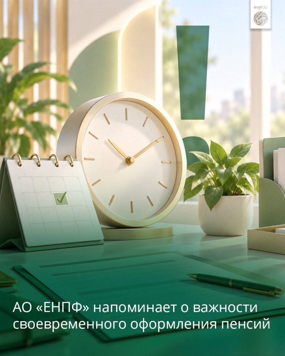 АО «ЕНПФ» напоминает о важности своевременного оформления пенсий
