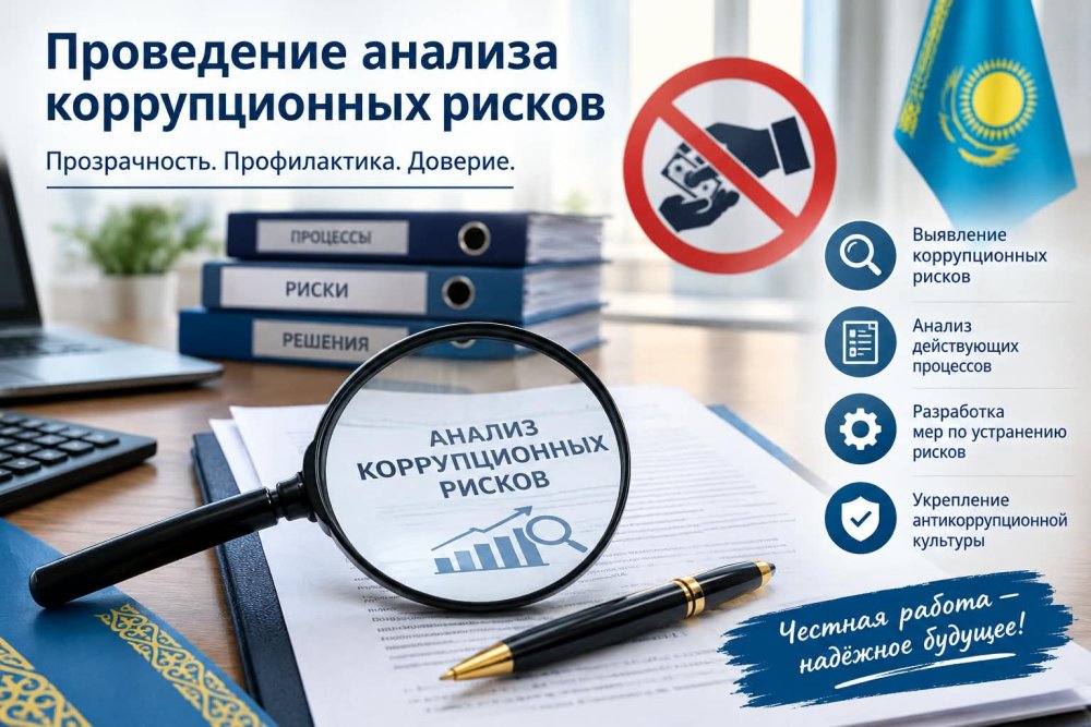 В период с 17 сентября по 30 октября 2026 года будет проводиться внутренний анализ коррупционных рисков
