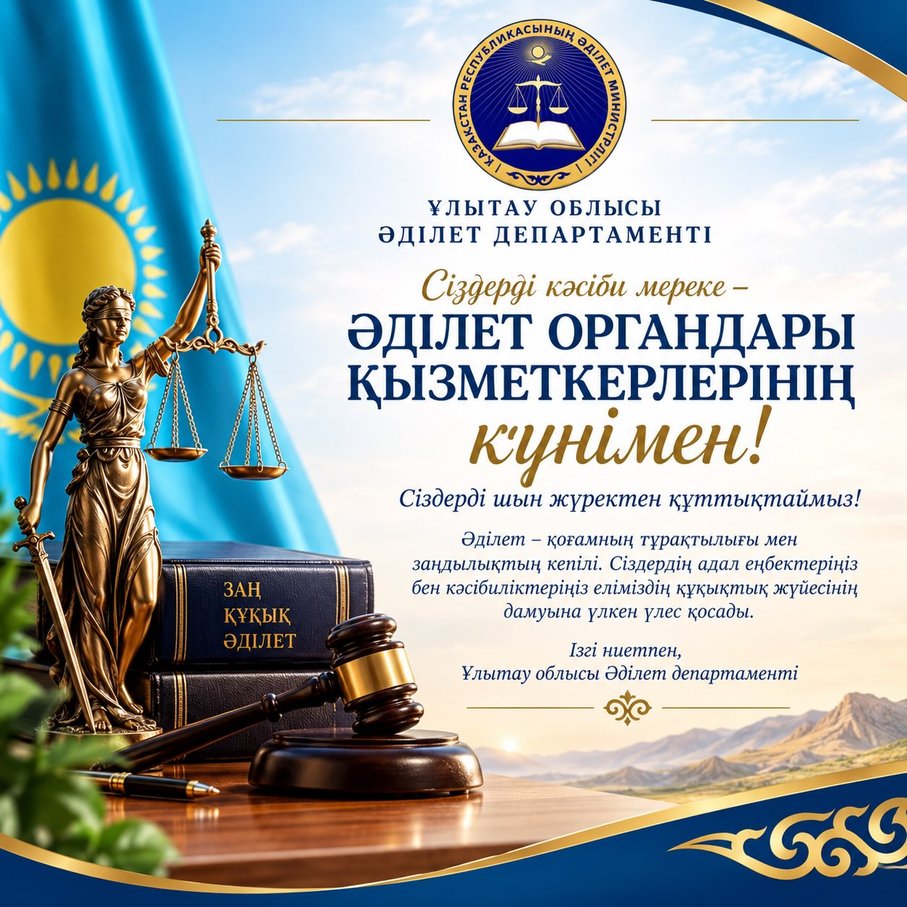30 сентября – День работников органов юстиции!