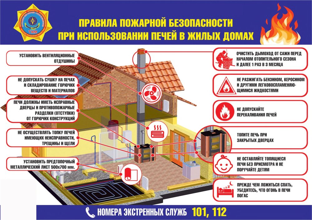 МЧС Казахстана усиливает профилактику пожаров в жилом секторе в отопительный сезон