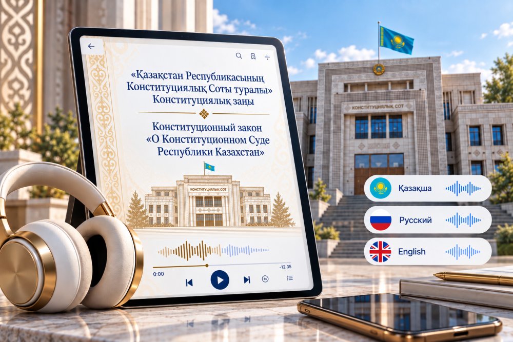Конституционный закон «О Конституционном Суде Республики Казахстан» доступен в аудиоформате