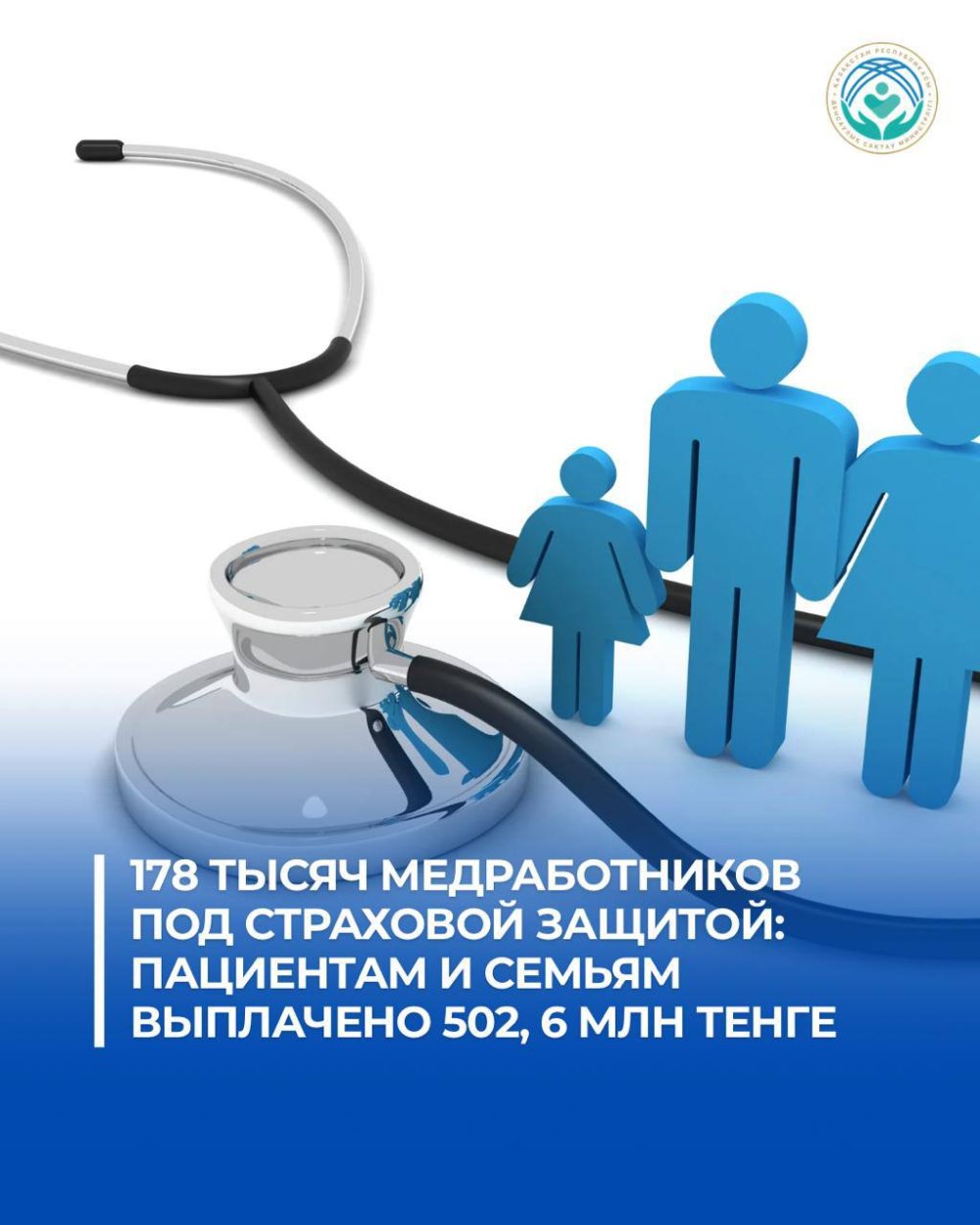 178 ТЫСЯЧ МЕДРАБОТНИКОВ ПОД СТРАХОВОЙ ЗАЩИТОЙ: ПАЦИЕНТАМ И СЕМЬЯМ ВЫПЛАЧЕНО 502,6 МЛН ТЕНГЕ