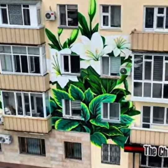 «Живое поле» на стене: В районе Сарыарка появился новый мурал