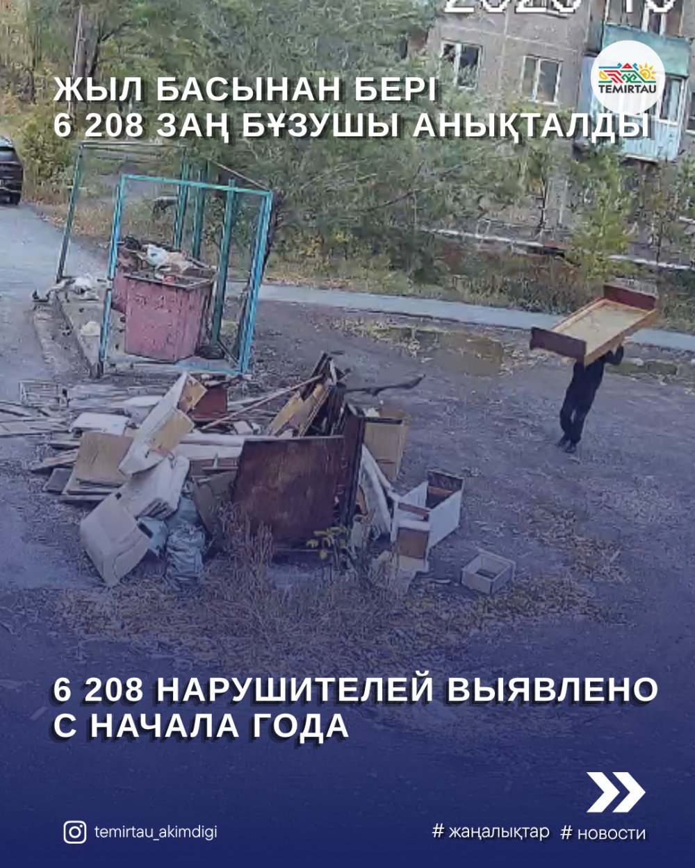 В Темиртау продолжается работа по поддержанию чистоты и порядка в рамках программы «Таза Қазақстан».