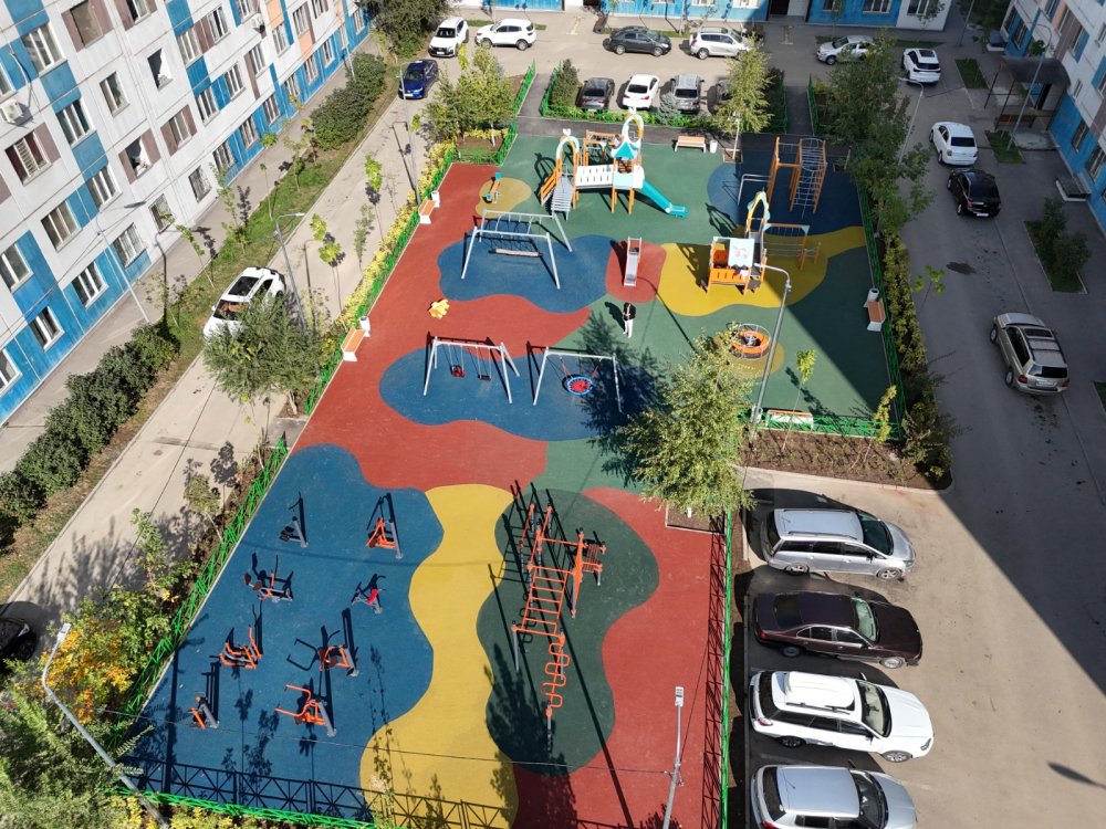 В ЖК «Нурлы Дала» в Алматы обновили три дворовые территории — Фото 3