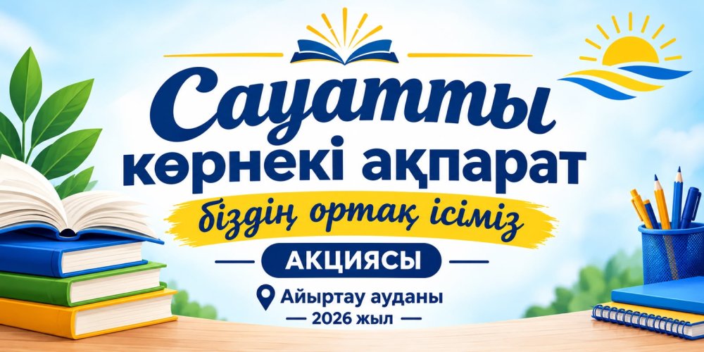 Акция «Сауатты көрнекі ақпарат – біздің ортақ ісіміз» — Фото 1