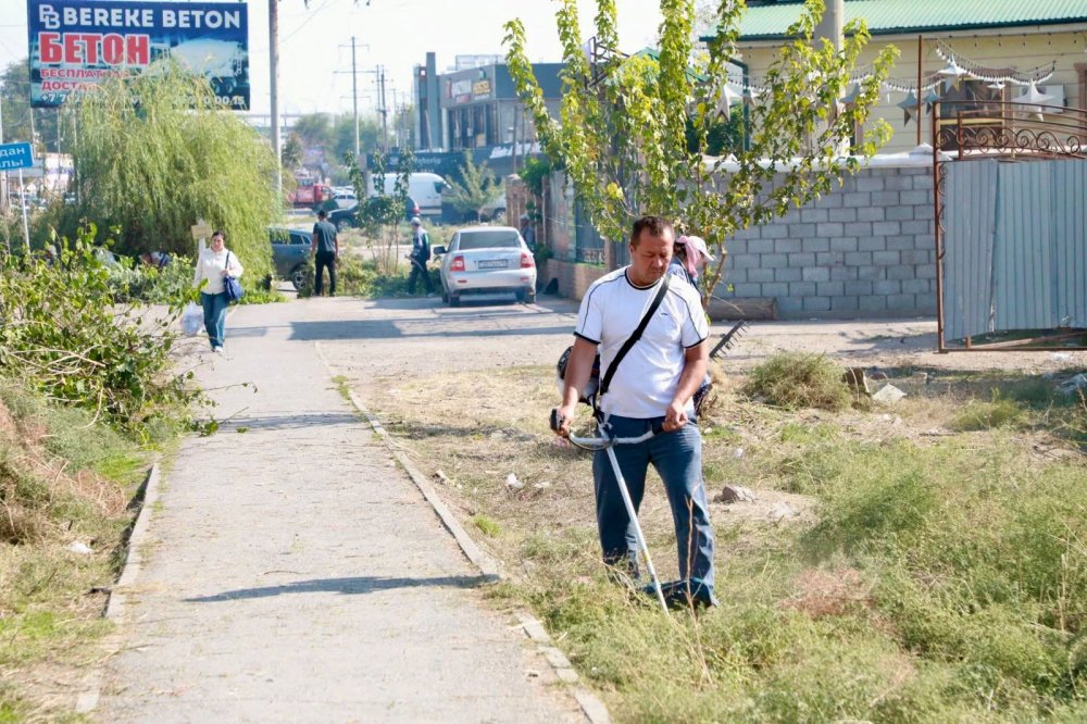 «ЧИСТЫЙ КАЗАХСТАН»: В САРЫАГАШСКОМ РАЙОНЕ ОРГАНИЗОВАЛИ МАСШТАБНЫЙ СУББОТНИК — Фото 10
