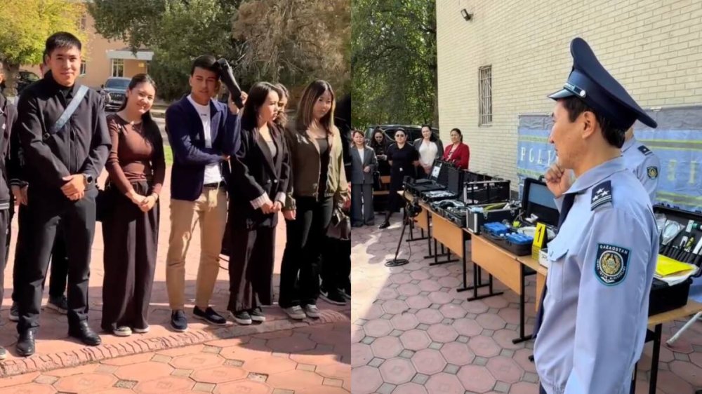 Студентам продемонстрировали работу криминалистической лаборатории в Туркестанской области