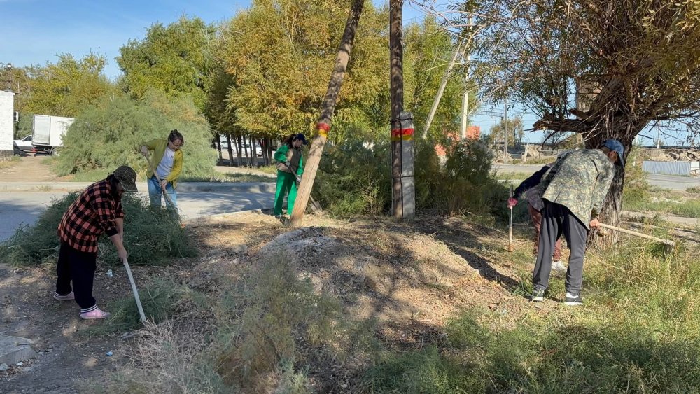 В рамках экологической акции «Таза Қазақстан» проведены субботники — Фото 3