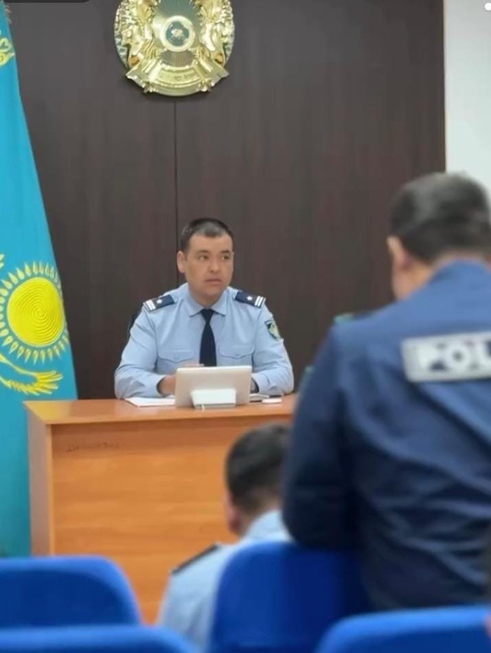 В Мангистауском районном отделе полиции прошло еженедельное совещание