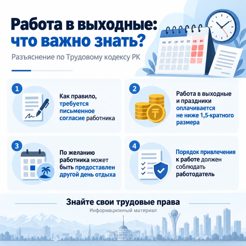 📌 Может ли работодатель привлекать работника к работе в выходные дни?