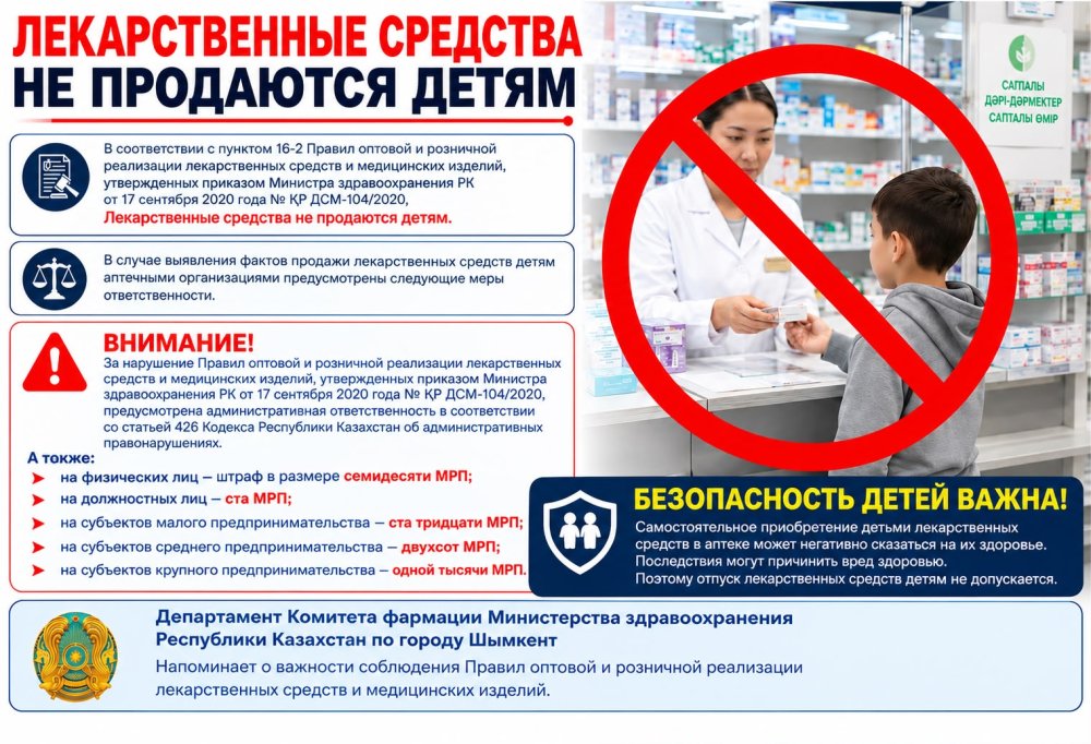 ЛЕКАРСТВЕННЫЕ СРЕДСТВА НЕ ПРОДАЮТСЯ ДЕТЯМ!