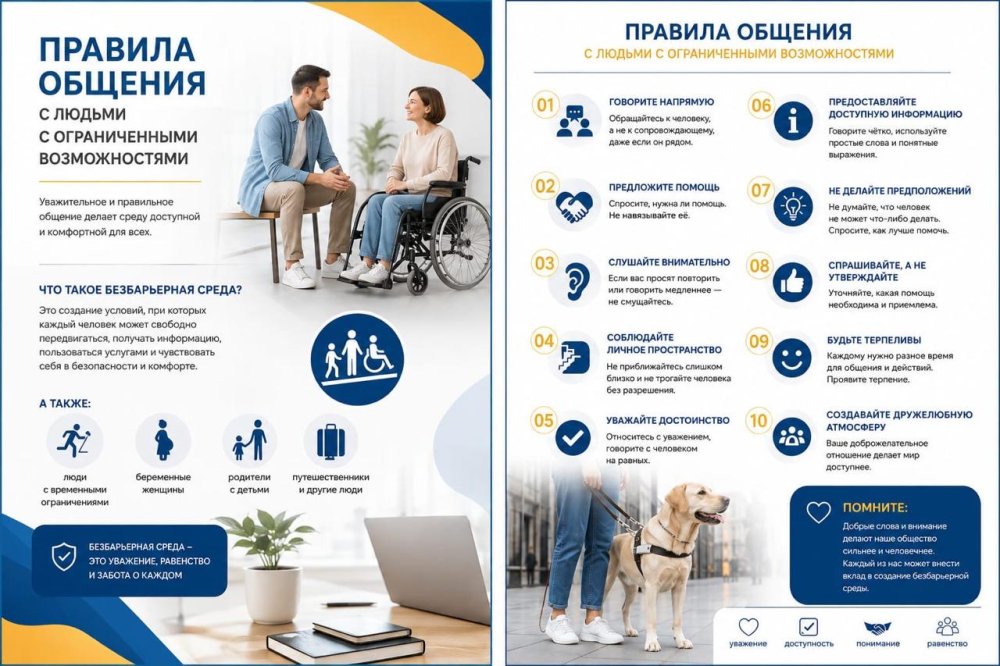 Безбарьерная среда — это не только доступная инфраструктура, но и уважительное отношение друг к другу.