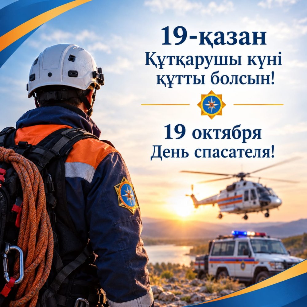 Поздравление акима района с Днем спасателя