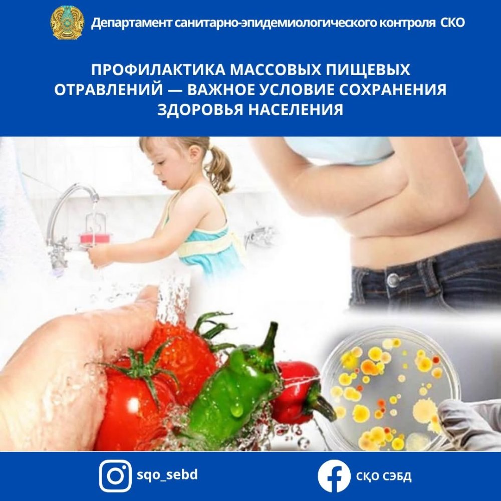 📌Профилактика массовых пищевых отравлений — важное условие сохранения здоровья населения