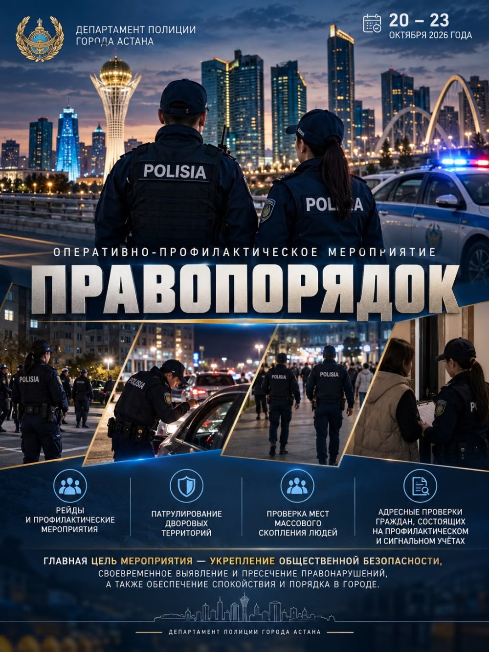 В Астане усилены меры по обеспечению общественной безопасности — Фото 2