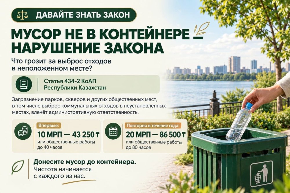 Мусор мимо контейнера - штраф! Давайте знать закон