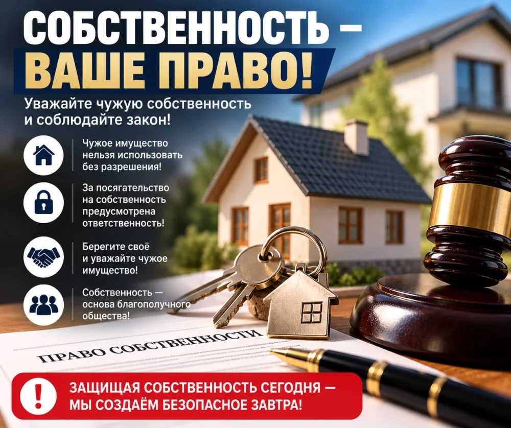 Уважение к праву собственности — основа порядка и процветания общества!
