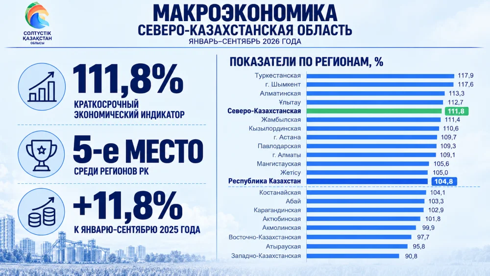СКО вошла в пятерку регионов по краткосрочному экономическому индикатору — Фото 4
