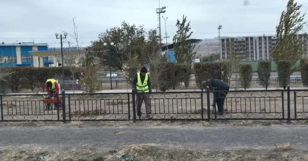 В рамках программы «Чистый Казахстан» в Сарыозекском сельском округе ежедневно проводятся уборочные работы — Фото 6