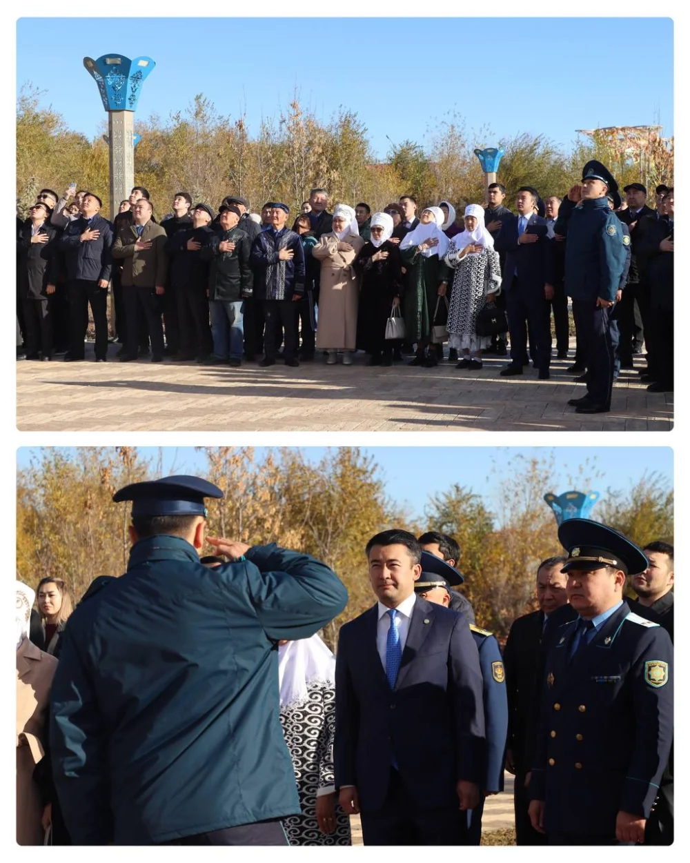 В ХРОМТАУ В ЧЕСТЬ ДНЯ РЕСПУБЛИКИ СОСТОЯЛАСЬ ЦЕРЕМОНИЯ ПОДНЯТИЯ ГОСУДАРСТВЕННОГО ФЛАГА — Фото 3