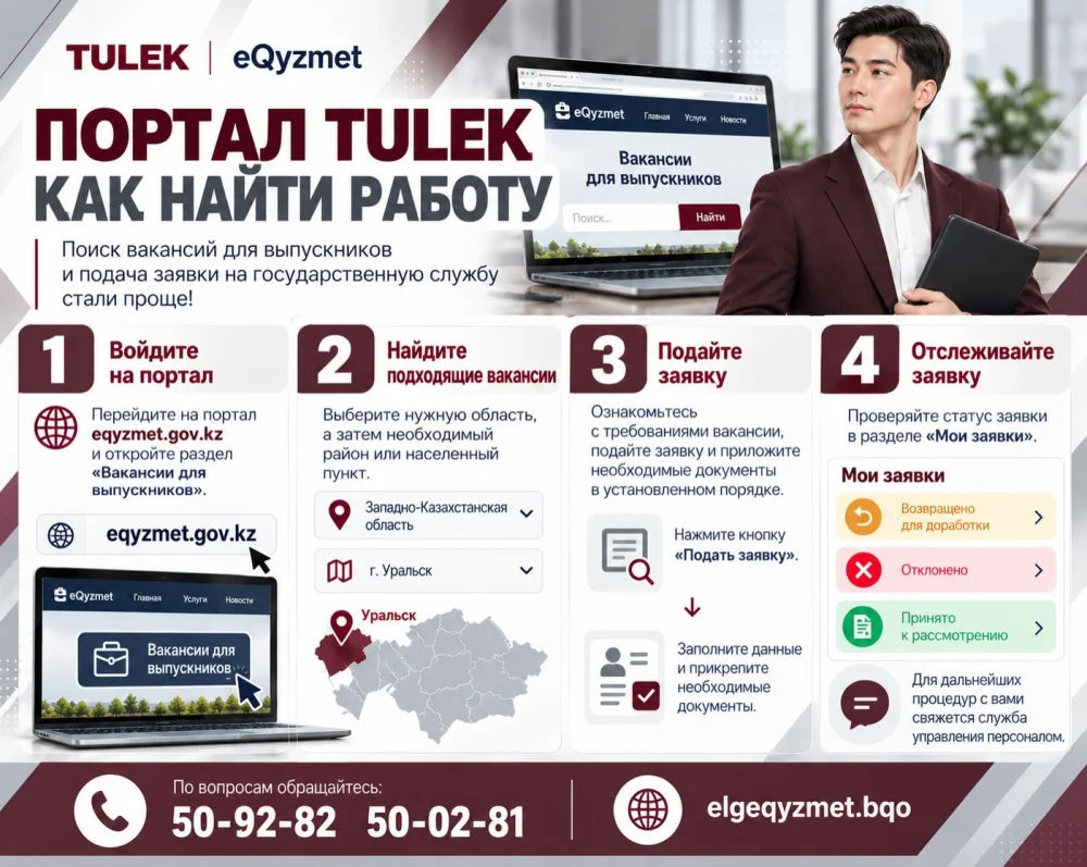 Как найти вакансии для выпускников на портале eQyzmet?