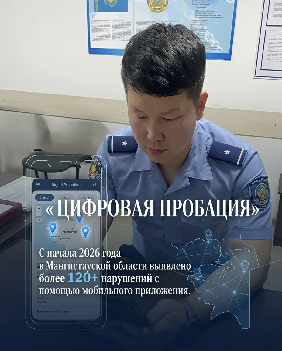 В Мангистау с помощью «Цифровой пробации» выявили более 120 нарушений