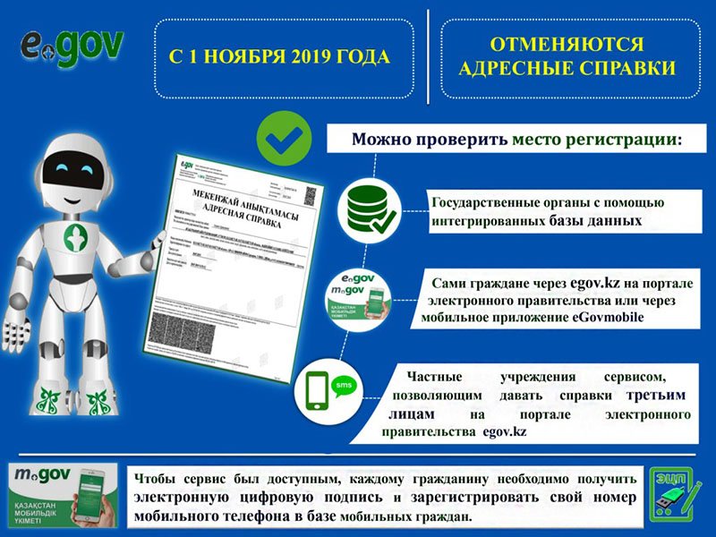 С 1 ноября 2019 года отменяются адресные справки