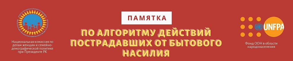 Памятка по алгоритму действий пострадавших от бытового насилия