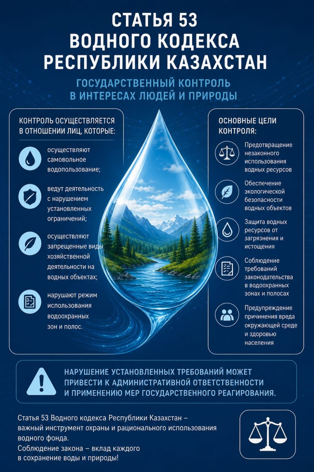 Разъяснение норм водного законодательства Республики Казахстан по статье 53 Водного кодекса