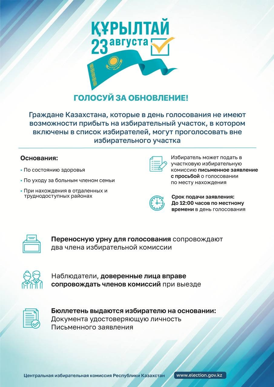 КУРУЛТАЙ - 2026: ✅Как проголосовать вне избирательных участков?