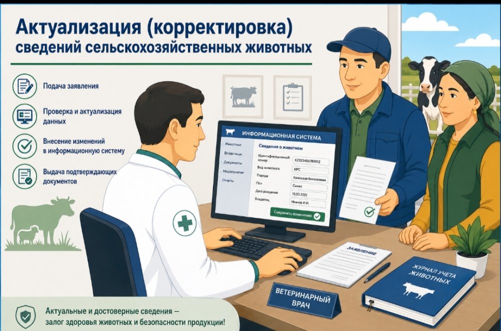 Актуализация (корректировка) сведений о сельскохозяйственных животных
