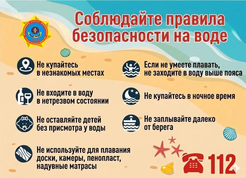 Соблюдайте правила безопасности на воде