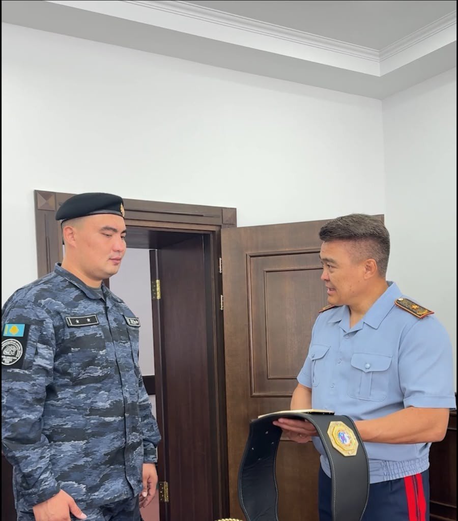 Полицейский из Алматы представит город на турнире «Қазақстан Барысы»