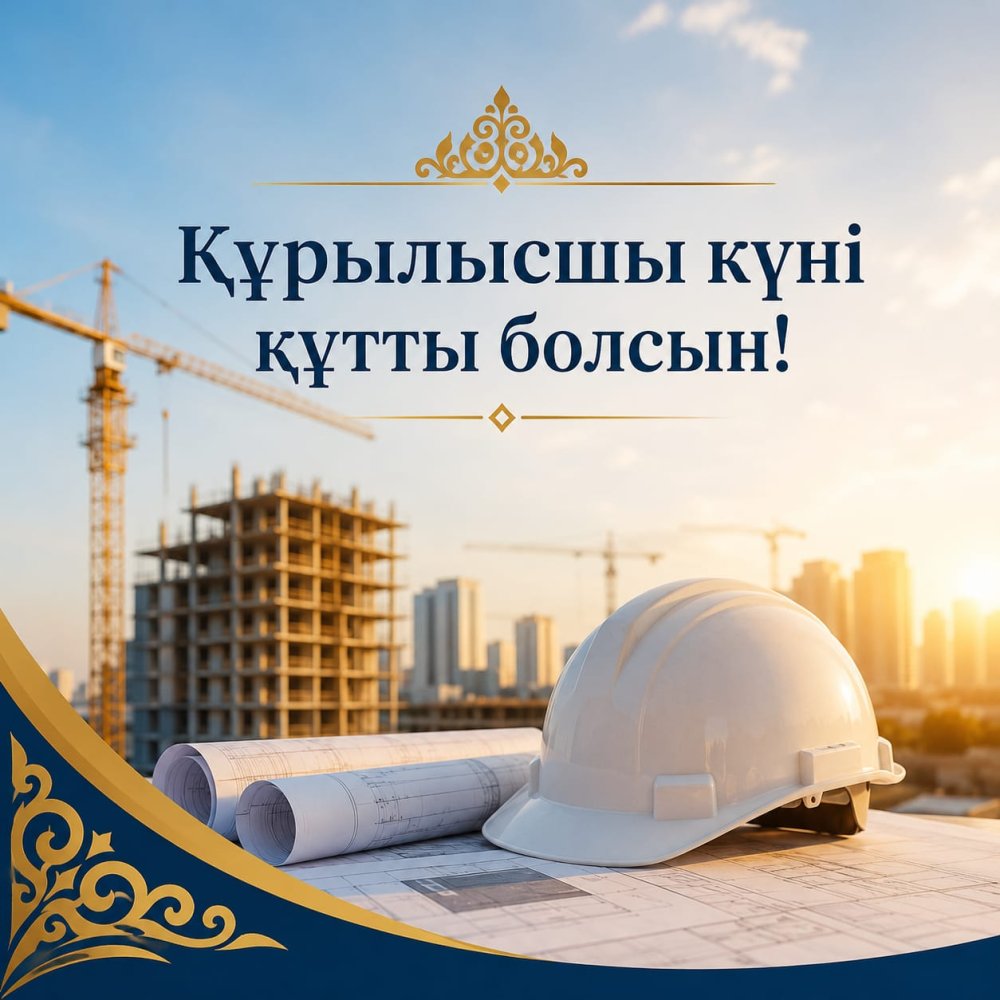 Поздравление акима Сандыктауского района с Днем строителя